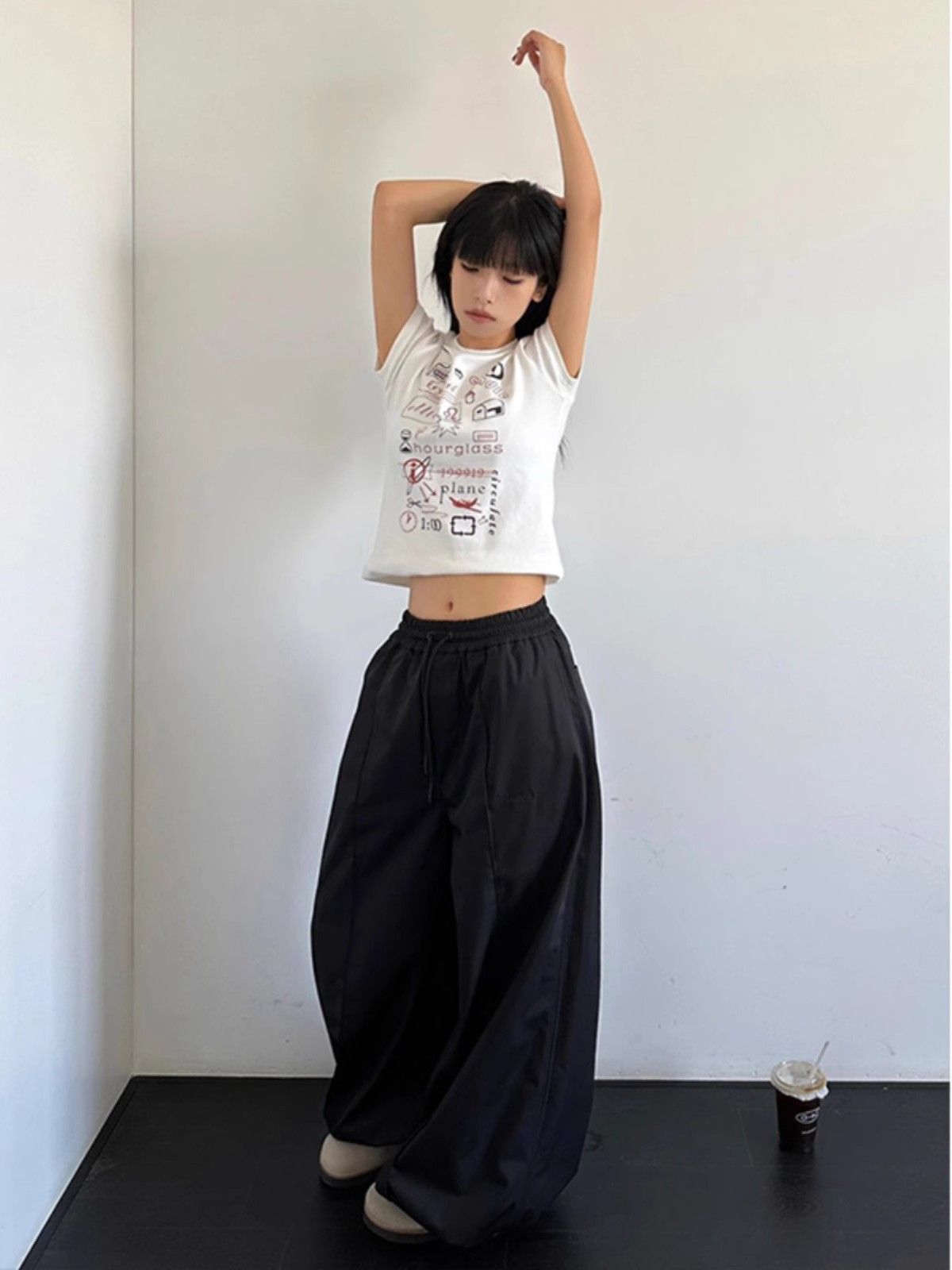 【1*1纯棉 常规款】印花正肩常规短袖 高弹力新款夏季修身显