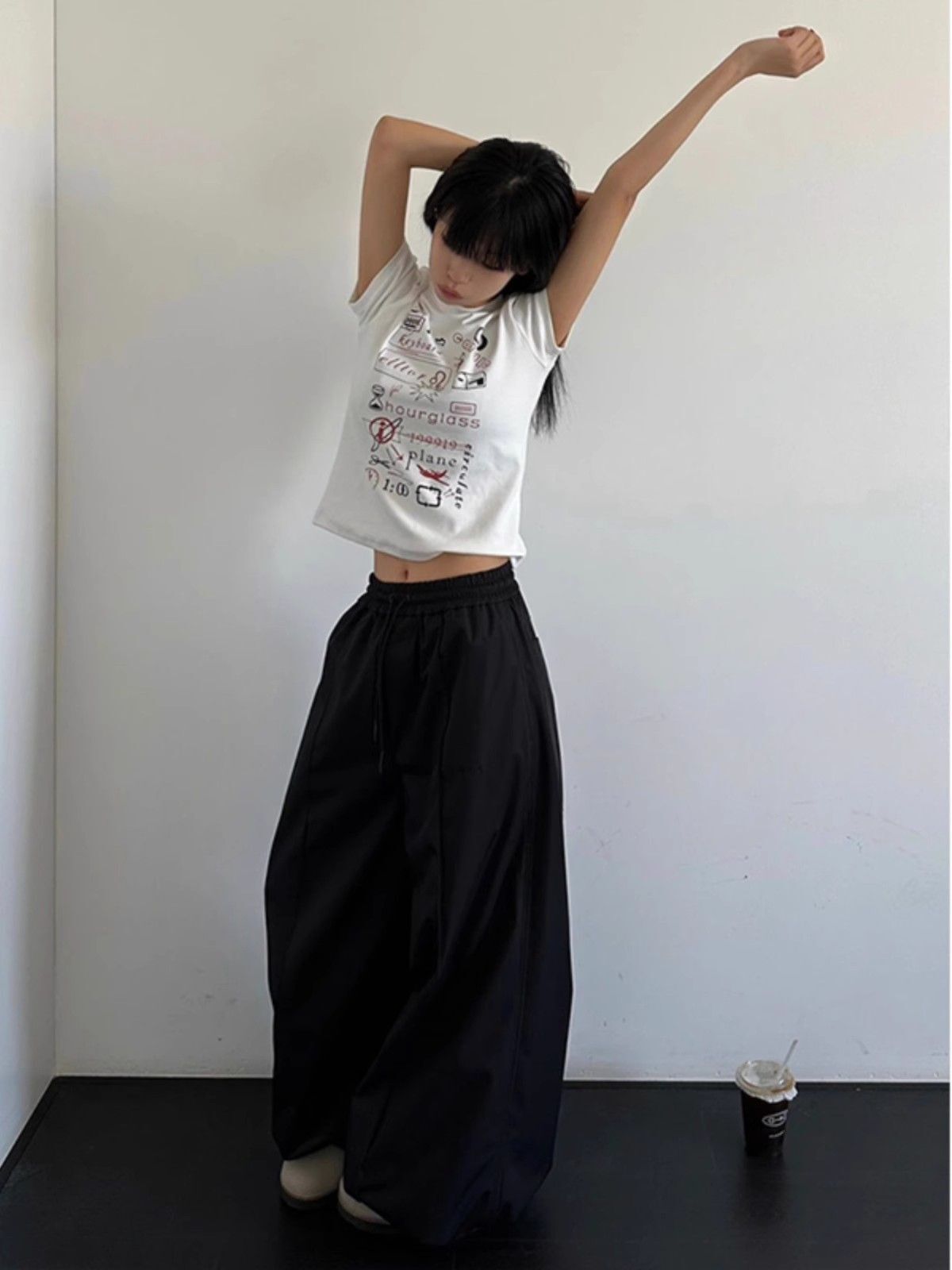 【1*1纯棉 常规款】印花正肩常规短袖 高弹力新款夏季修身显