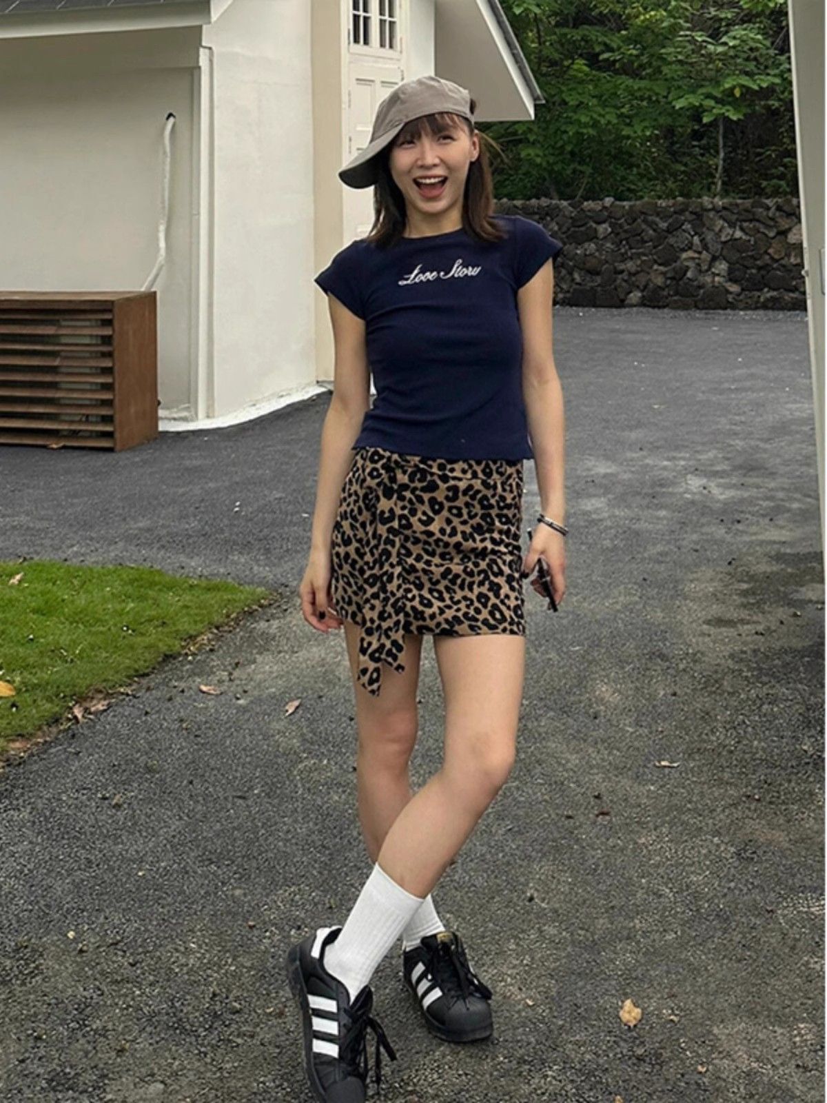 【1*1纯棉 常规款】印花正肩常规短袖 高弹力新款夏季修身显