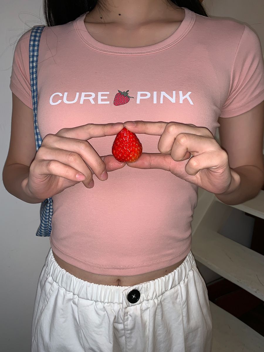 1*1纯棉 高弹力新款夏季短袖短款搭配高腰裤修身显瘦洋气上衣