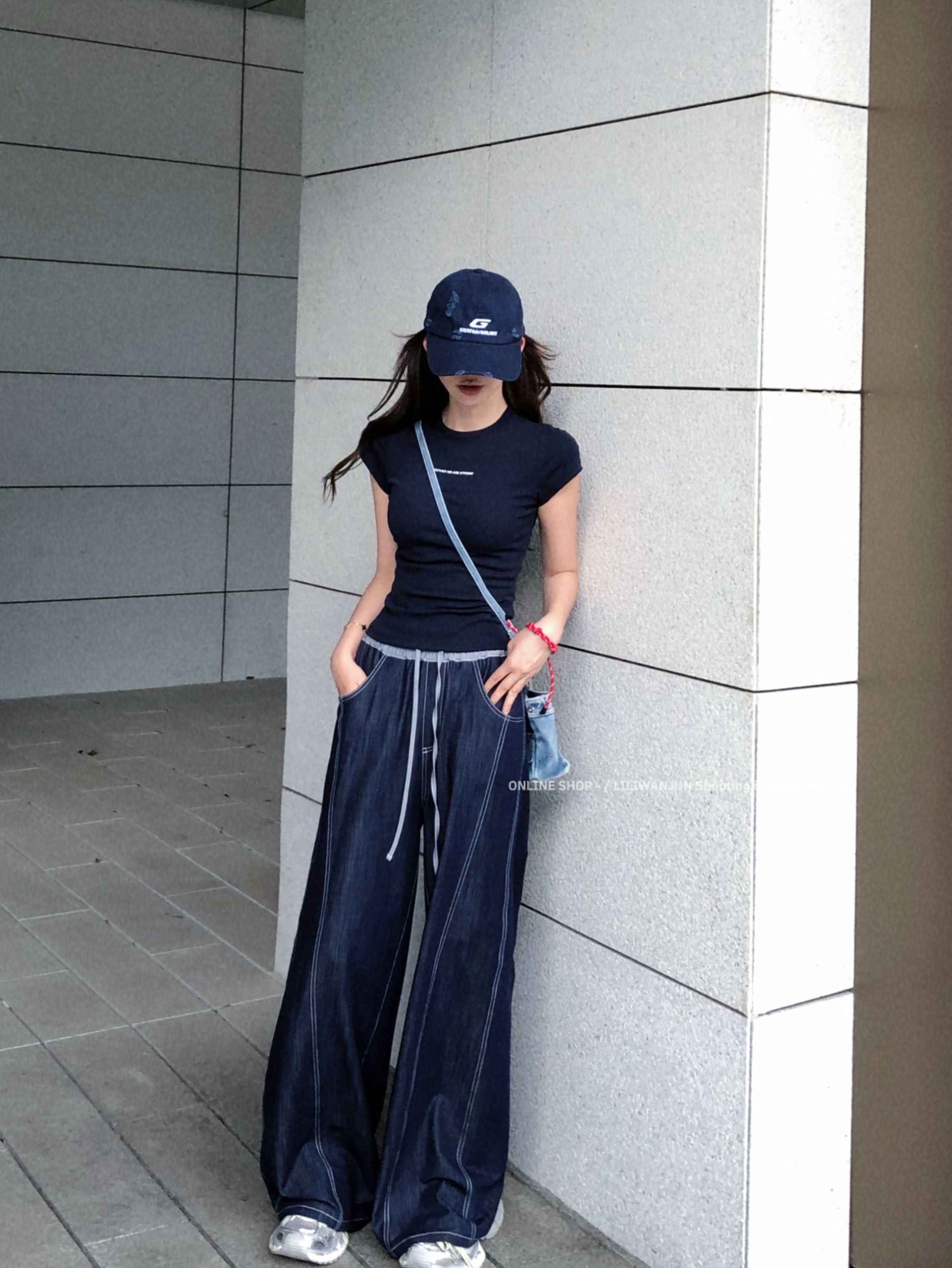 【1*1纯棉 常规款】印花正肩常规短袖 高弹力新款夏季修身显