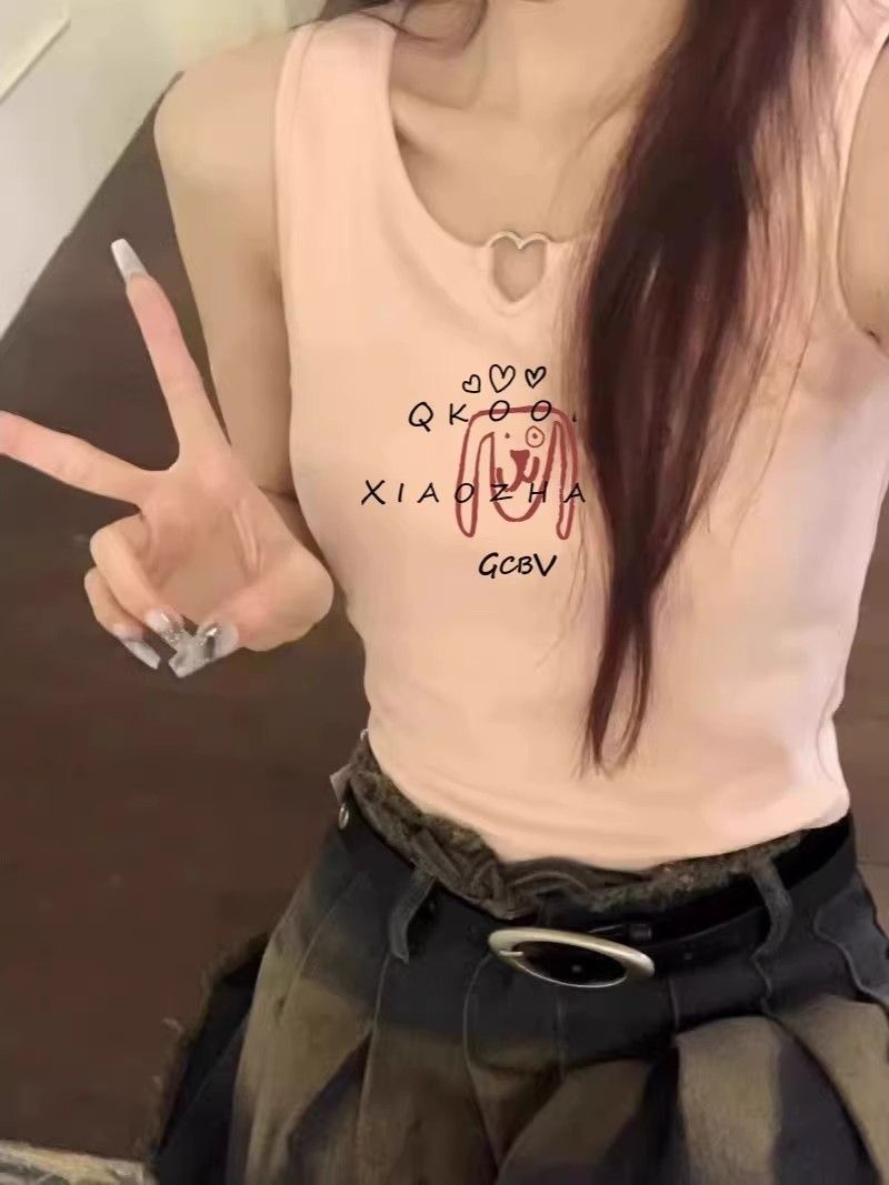 【包肩包领】夏日多巴胺穿搭无袖t恤美式短款辣妹修身显瘦小背心 【包肩包领】夏日多巴胺穿搭无袖t恤美式短款辣妹修身显瘦小背心