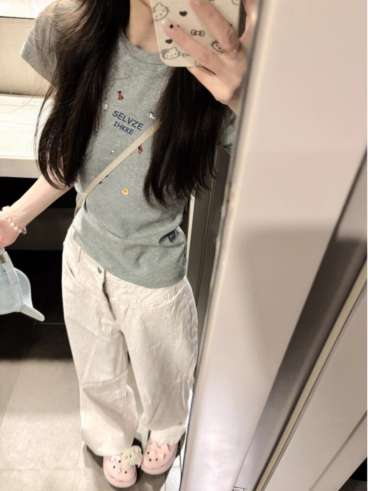 【1*1纯棉 常规款】印花正肩常规短袖 高弹力新款夏季修身显