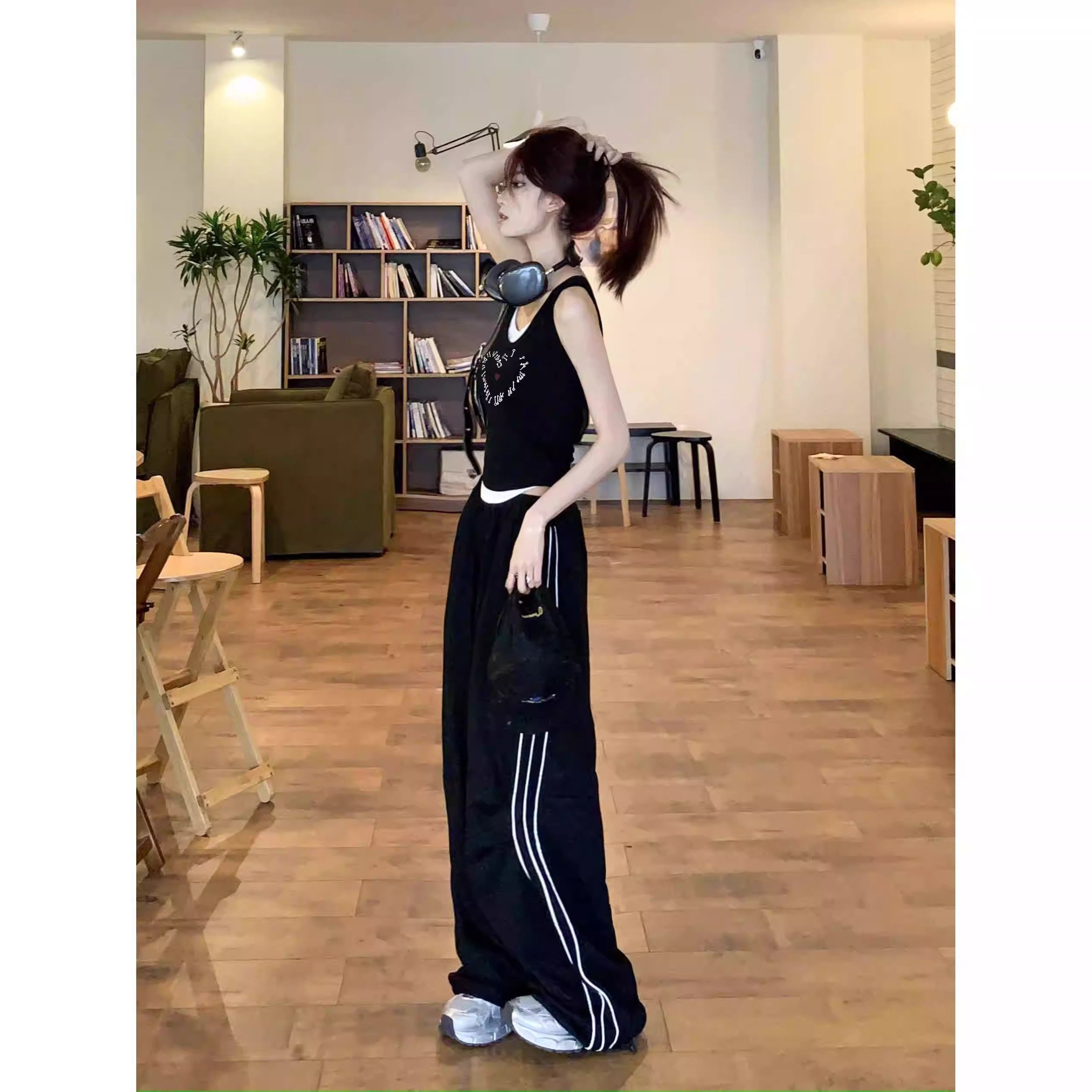 【包肩包领】夏日多巴胺穿搭无袖t恤美式短款辣妹修身显瘦小背心