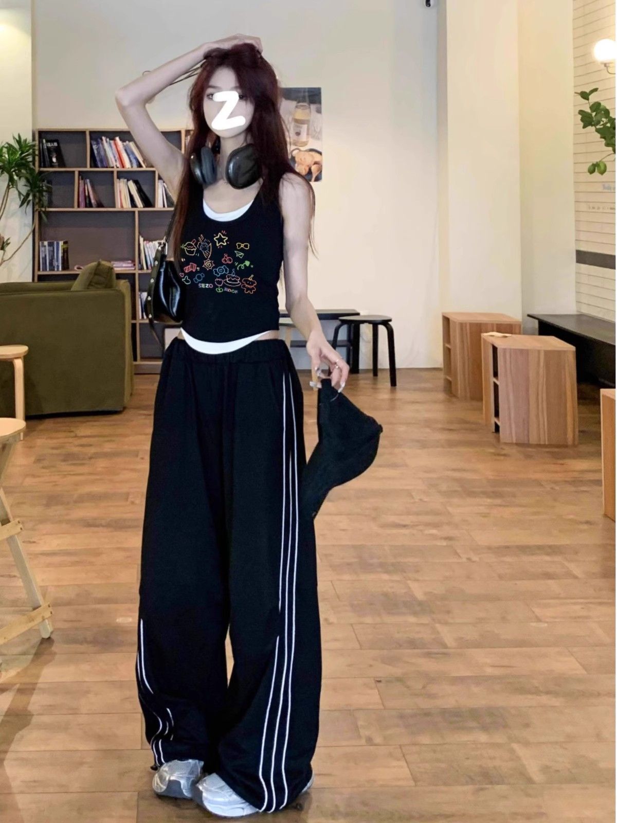 【包肩包领】夏日多巴胺穿搭无袖t恤美式短款辣妹修身显瘦小背心