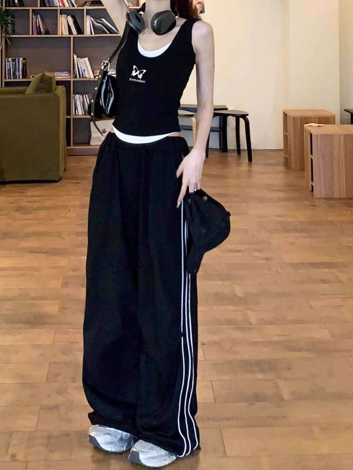 【包肩包领】夏日多巴胺穿搭无袖t恤美式短款辣妹修身显瘦小背心