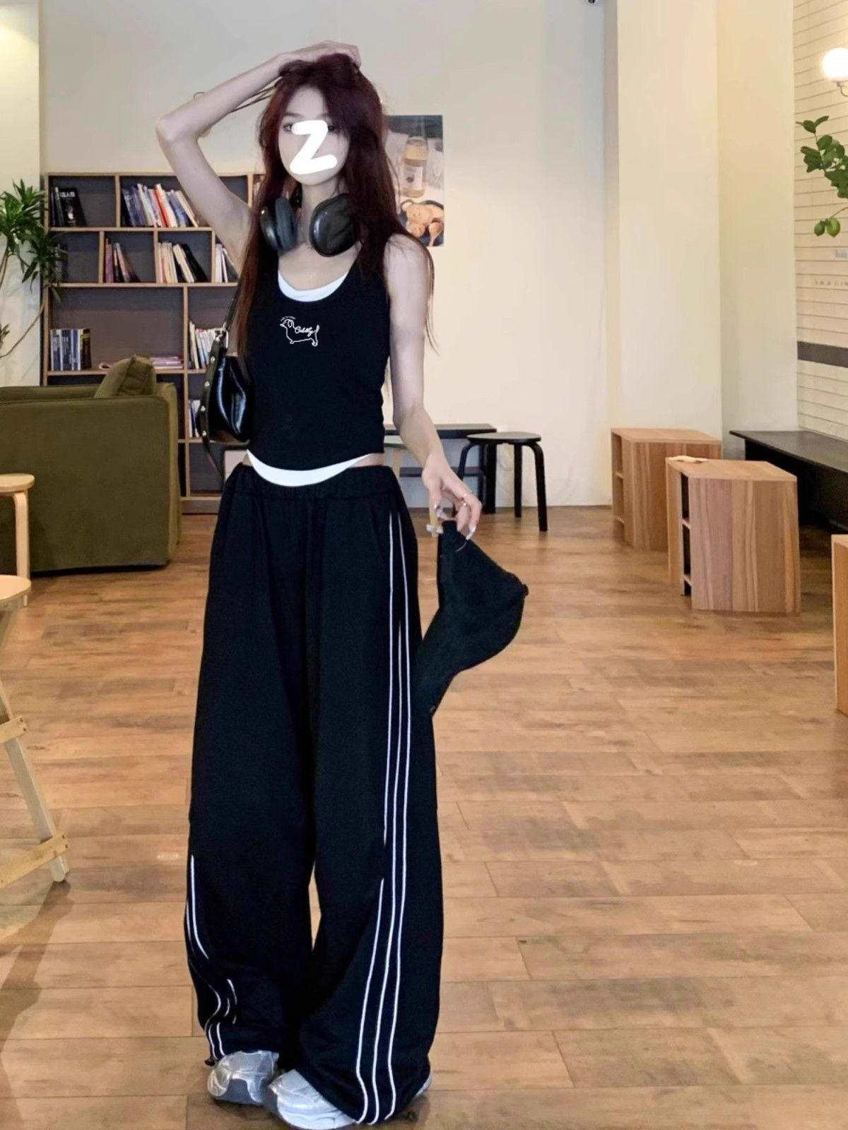 【包肩包领】夏日多巴胺穿搭无袖t恤美式短款辣妹修身显瘦小背心