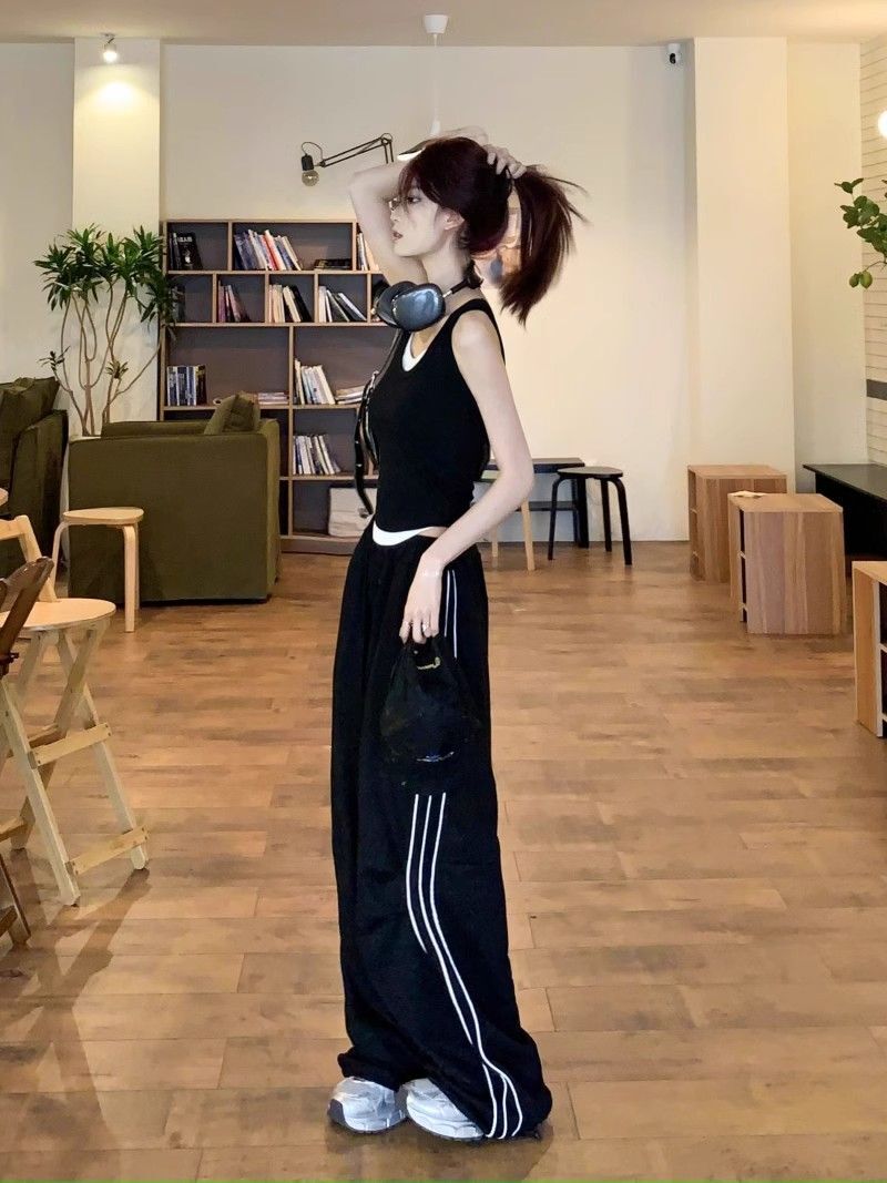 【包肩包领】夏日多巴胺穿搭无袖t恤美式短款辣妹修身显瘦小背心