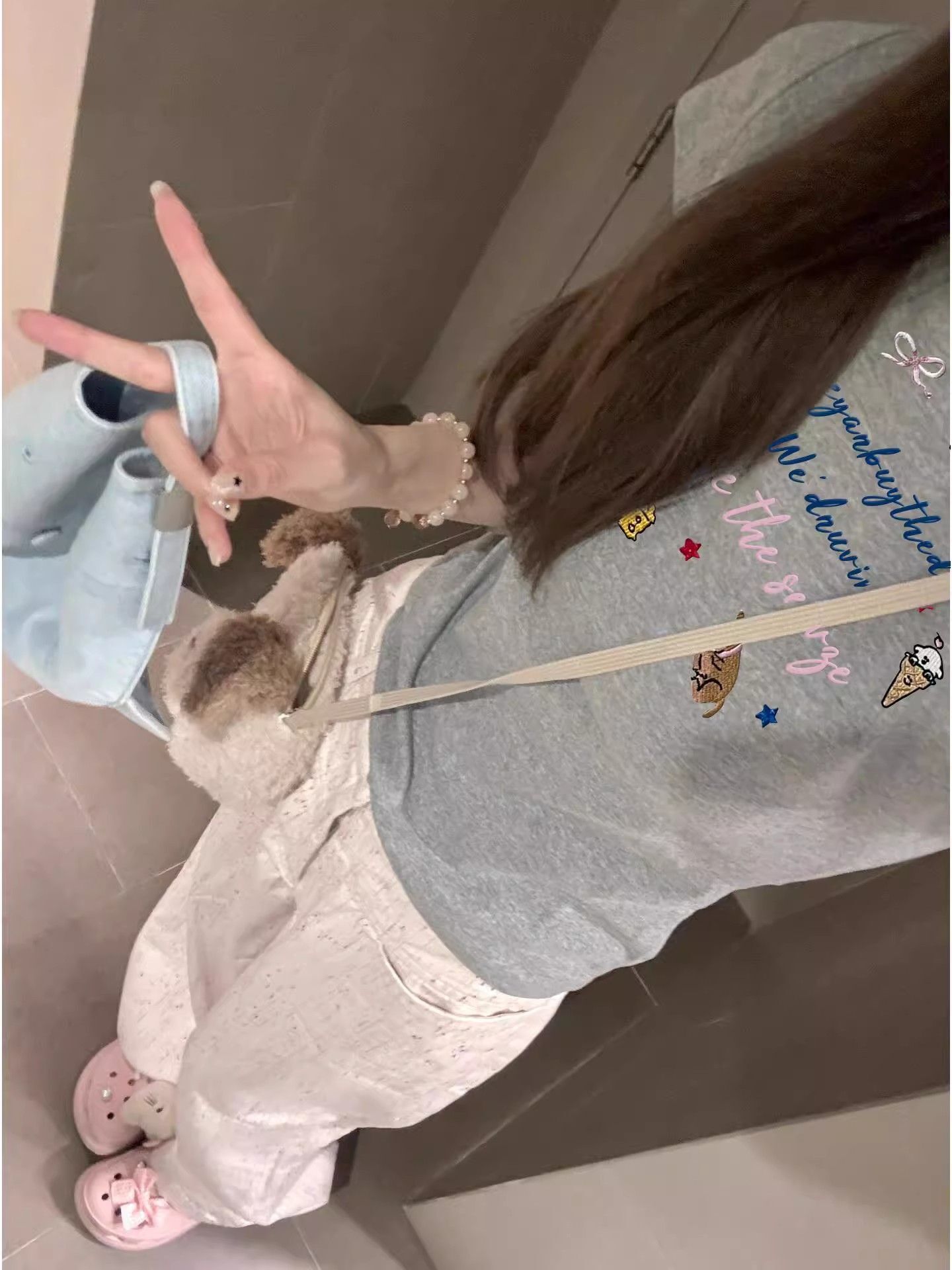 【1*1纯棉 常规款】印花正肩常规短袖 高弹力新款夏季修身显