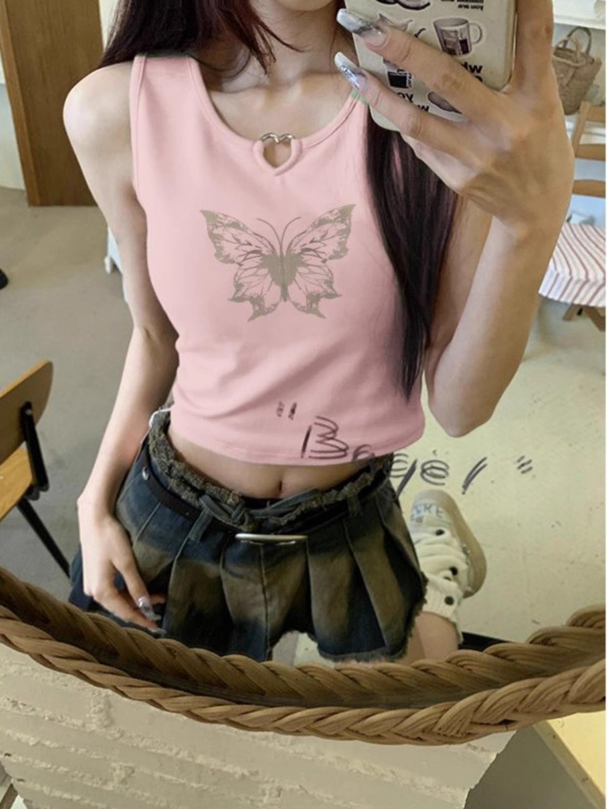 【包肩包领】夏日多巴胺穿搭无袖t恤美式短款辣妹修身显瘦小背心 【包肩包领】夏日多巴胺穿搭无袖t恤美式短款辣妹修身显瘦小背心