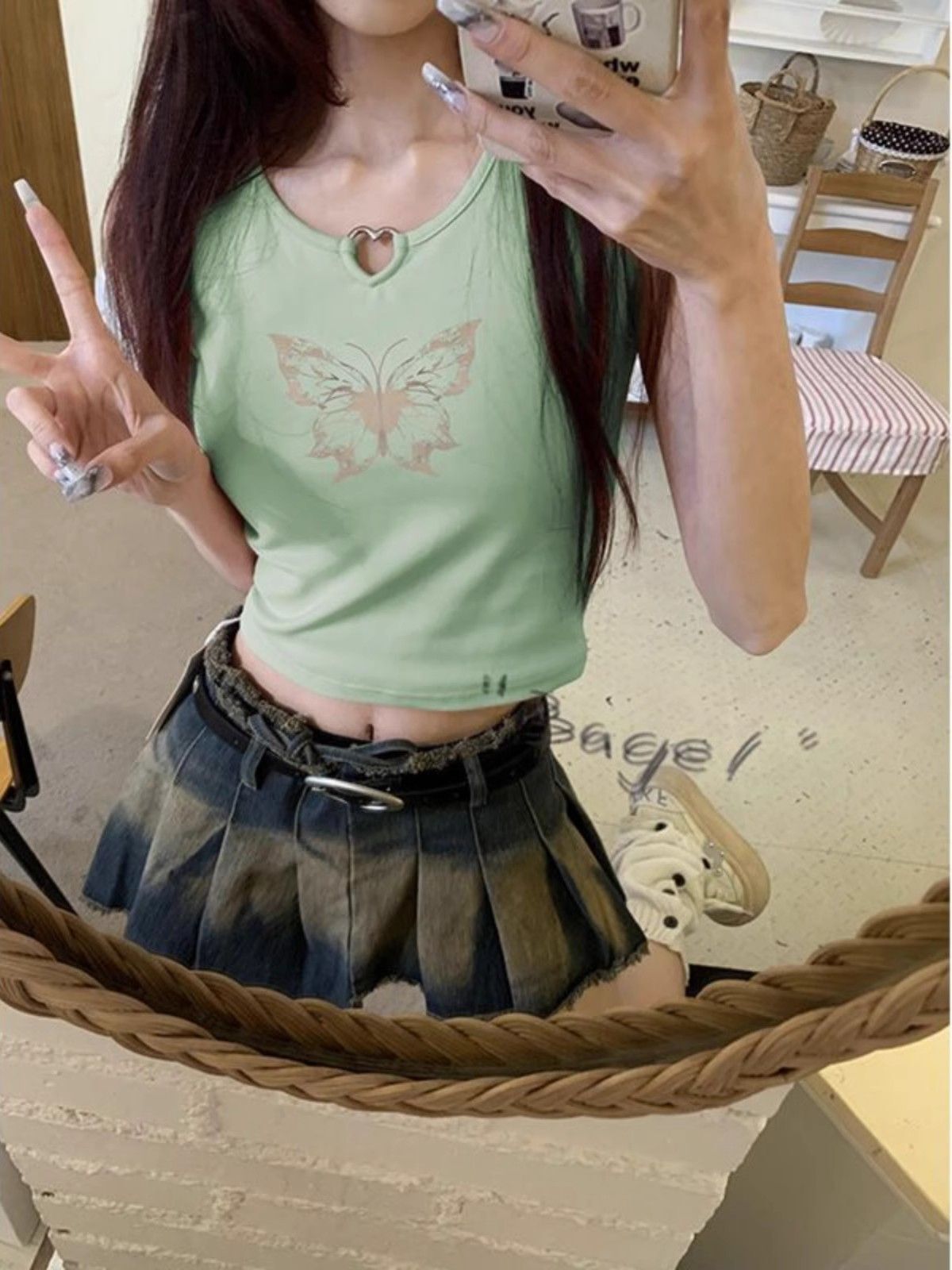 【包肩包领】夏日多巴胺穿搭无袖t恤美式短款辣妹修身显瘦小背心