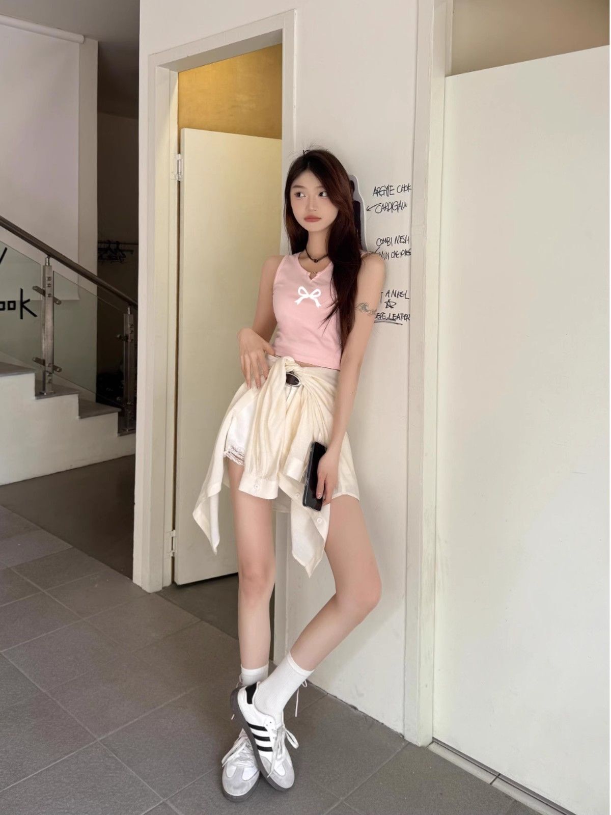 【包肩包领】夏日多巴胺穿搭无袖t恤美式短款辣妹修身显瘦小背心