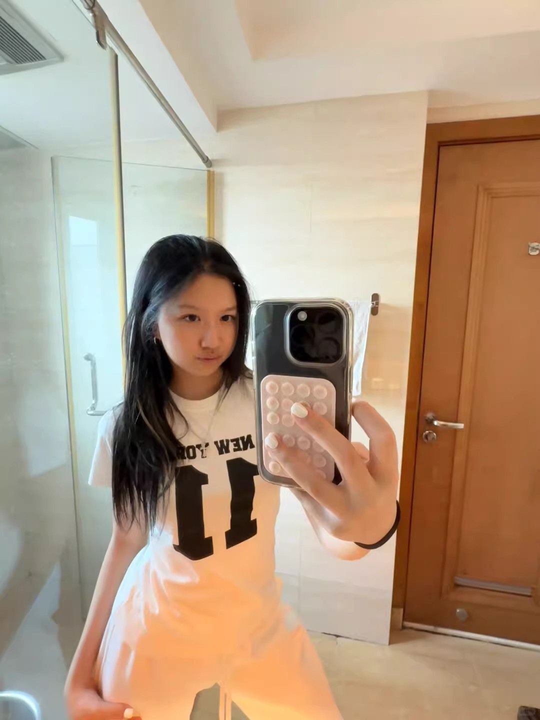 【1*1纯棉 常规款】印花正肩常规短袖 高弹力新款夏季修身显