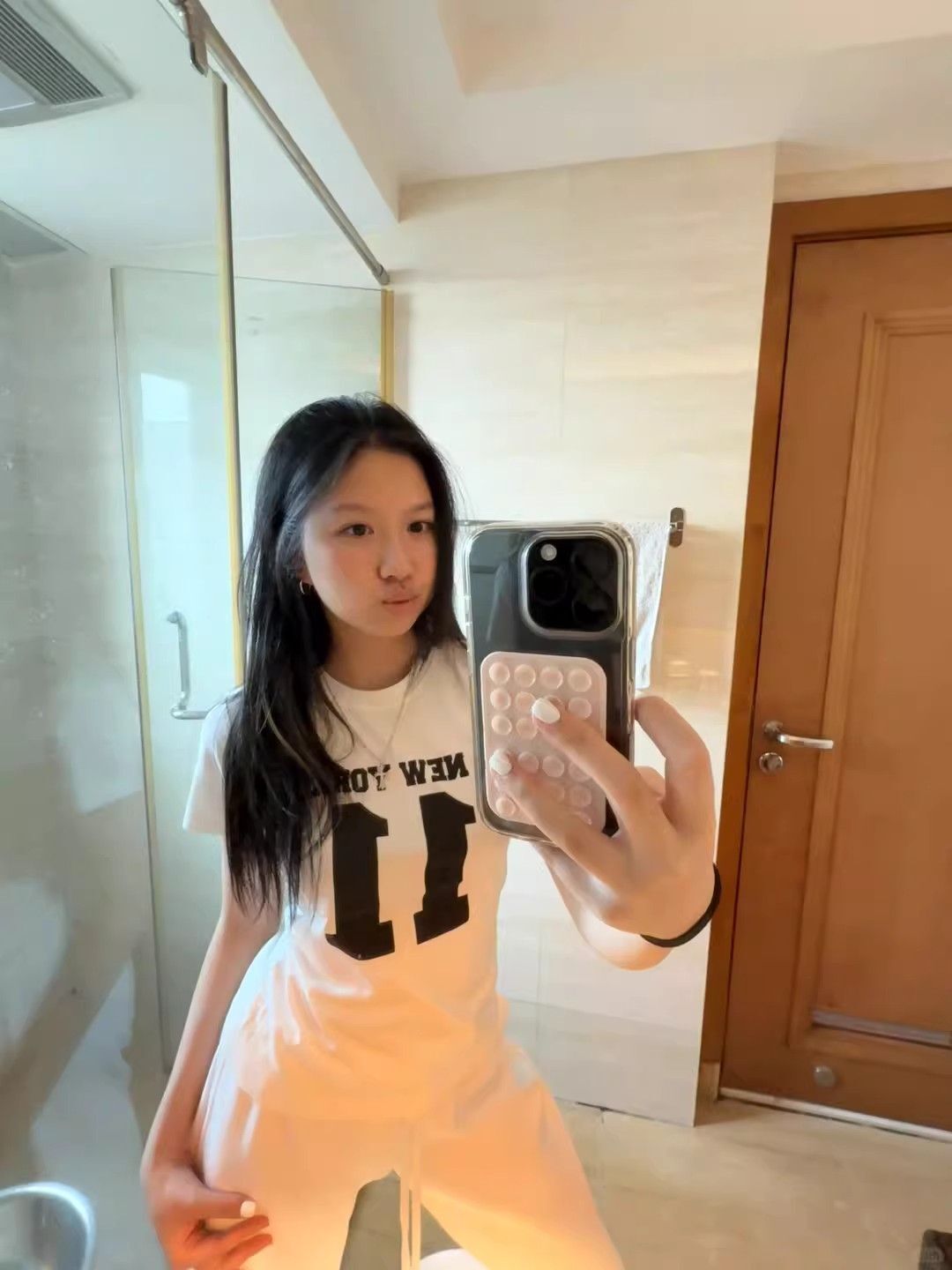 【1*1纯棉 常规款】印花正肩常规短袖 高弹力新款夏季修身显