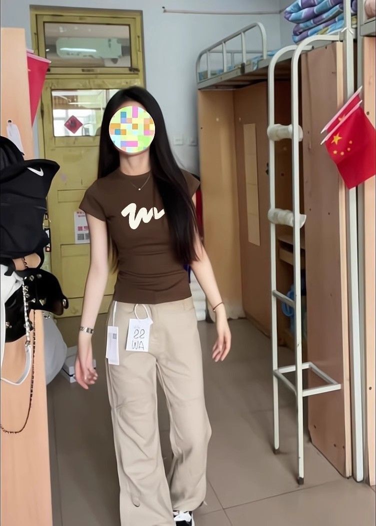 【1*1纯棉 常规款】印花正肩常规短袖 高弹力新款夏季修身显