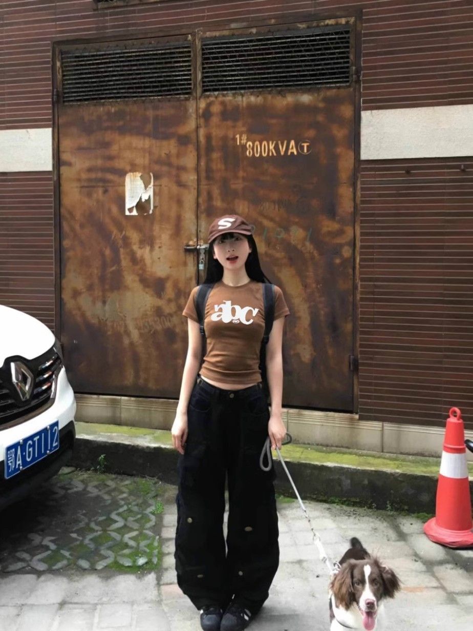 【1*1纯棉 常规款】印花正肩常规短袖 高弹力新款夏季修身显 【1*1纯棉 常规款】印花正肩常规短袖 高弹力新款夏季修身显