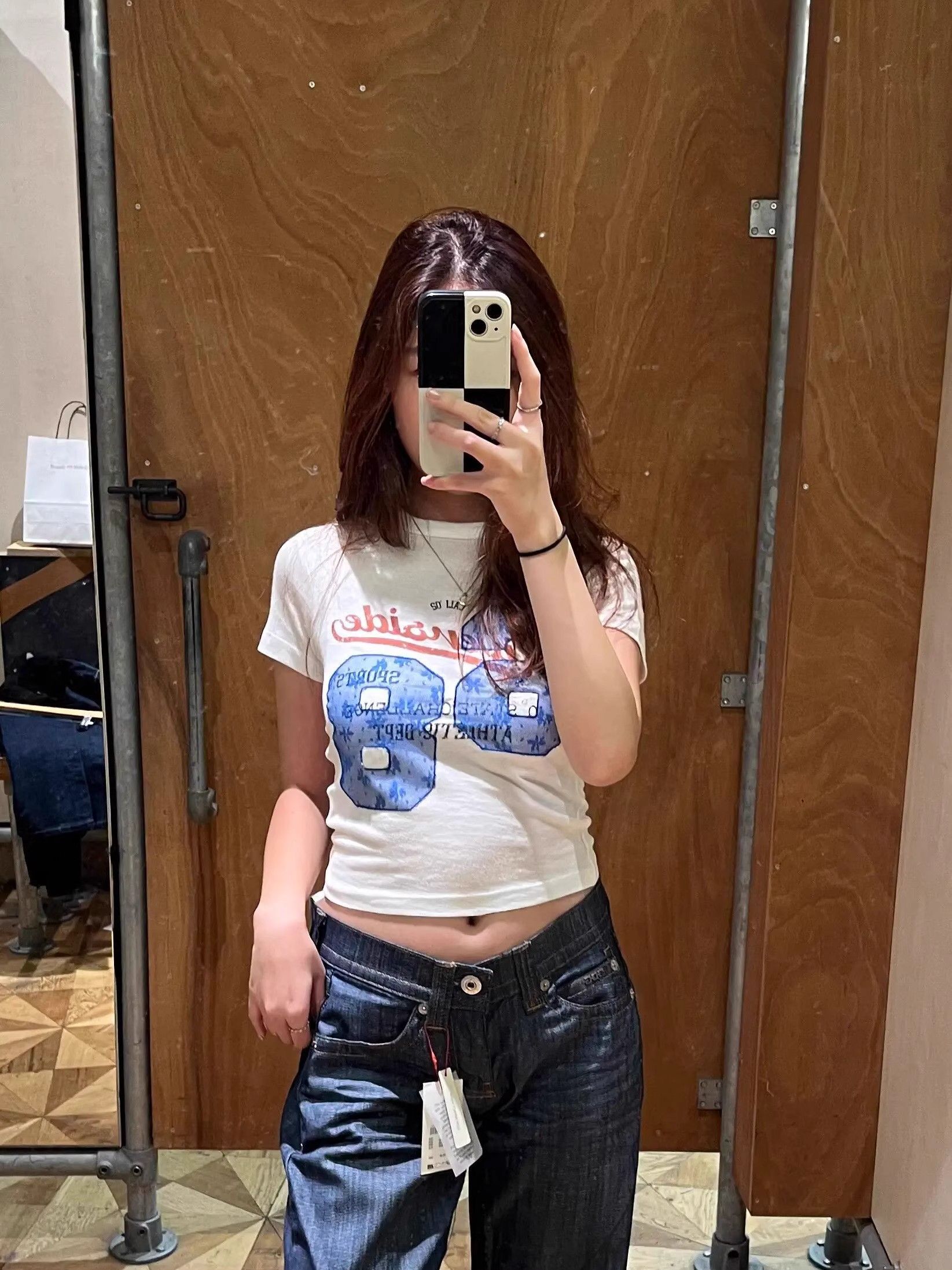 1*1纯棉 高弹力新款夏季短袖短款搭配高腰裤修身显瘦洋气上衣