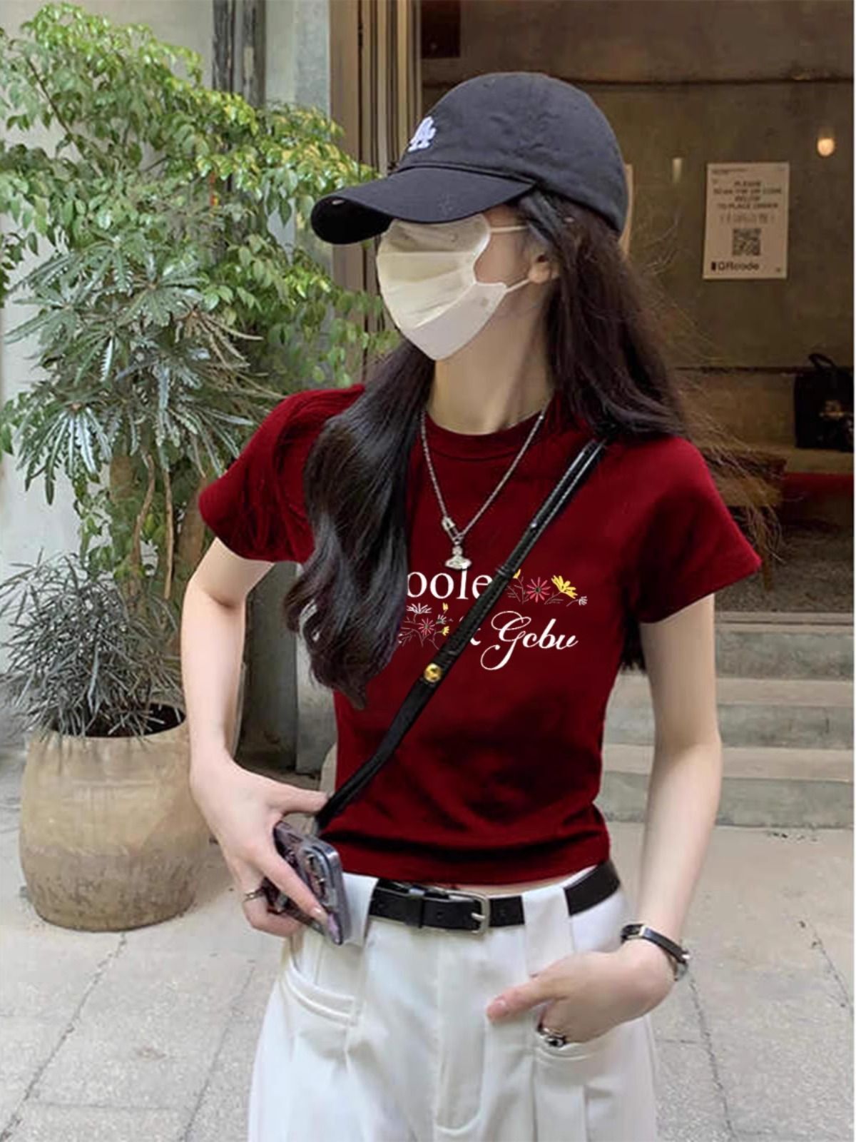 【1*1纯棉 常规款】印花正肩常规短袖 高弹力新款夏季修身显 【1*1纯棉 常规款】印花正肩常规短袖 高弹力新款夏季修身显