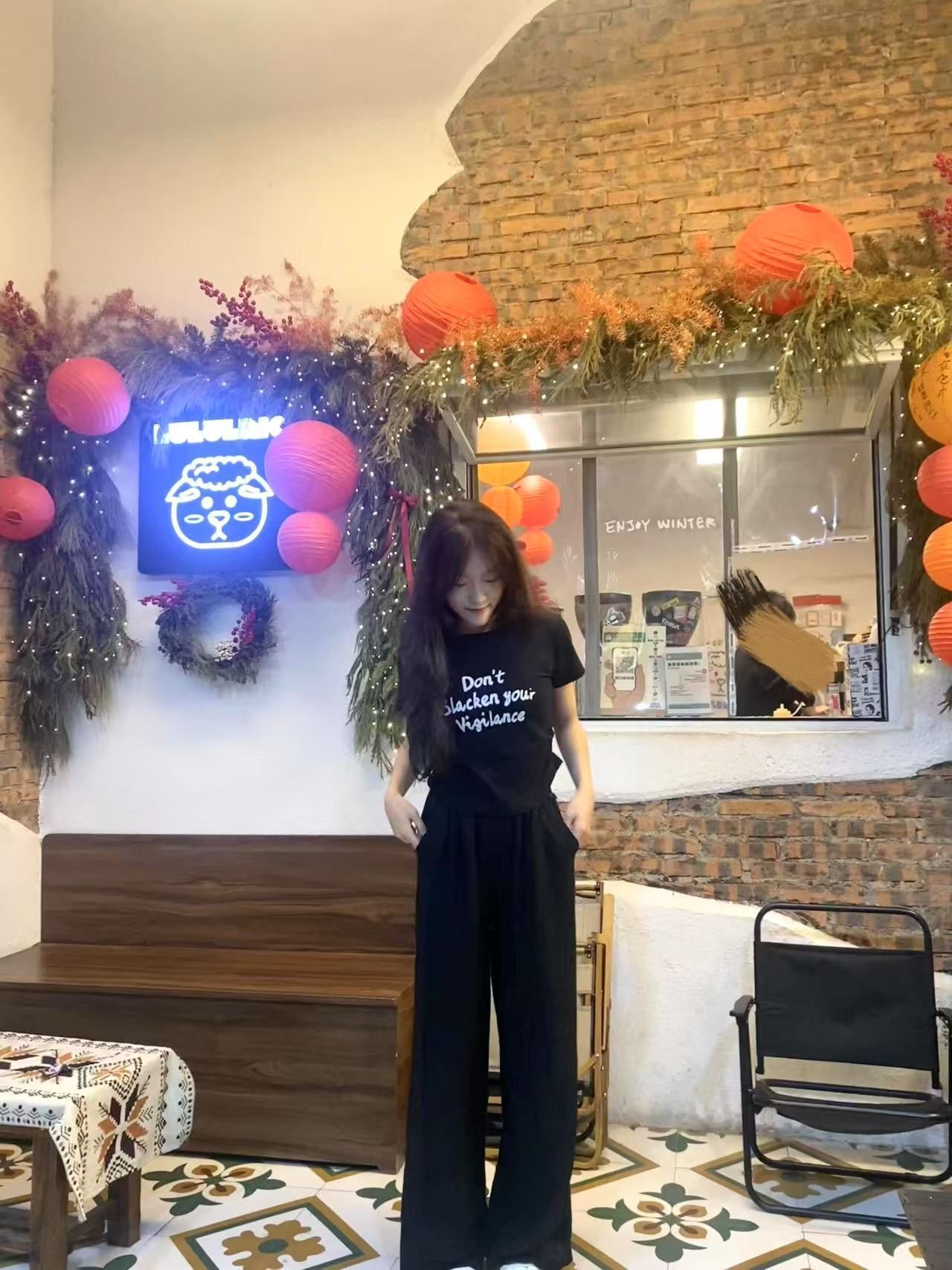 【1*1纯棉 常规款】印花正肩常规短袖 高弹力新款夏季修身显