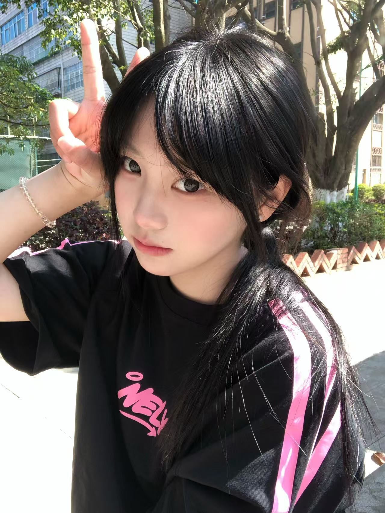 高品质纯棉精梳紧密100%棉宽松短袖t恤三条杠宽松T恤 高品质纯棉精梳紧密100%棉宽松短袖t恤三条杠宽松T恤