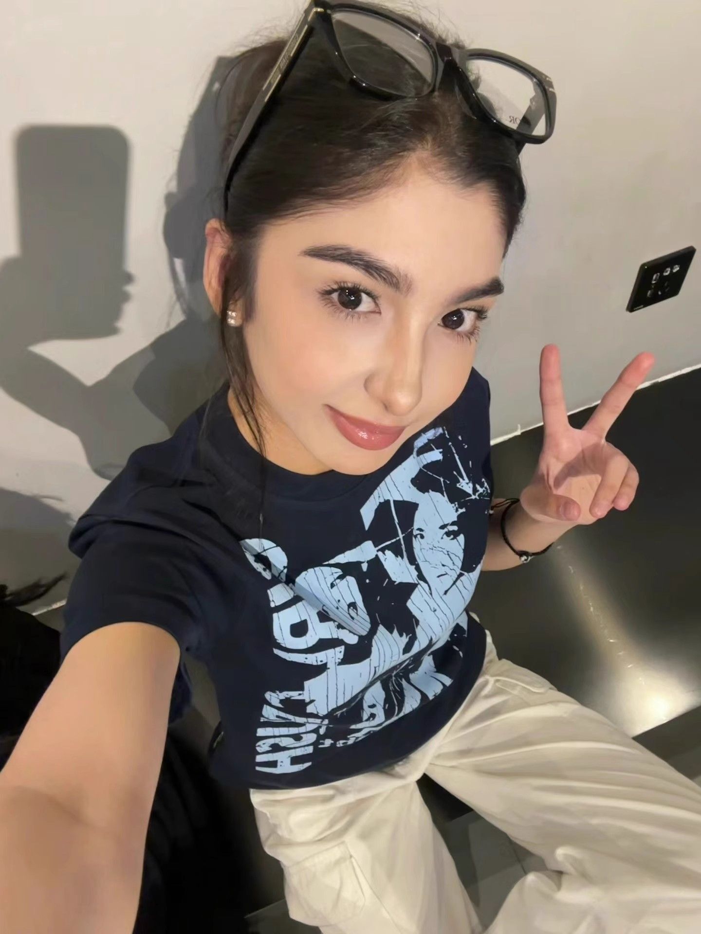 【1*1纯棉 常规款】印花正肩常规短袖 高弹力新款夏季修身显 【1*1纯棉 常规款】印花正肩常规短袖 高弹力新款夏季修身显