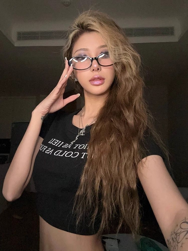 1*1纯棉 高弹力新款夏季短袖短款搭配高腰裤修身显瘦洋气上衣 1*1纯棉 高弹力新款夏季短袖短款搭配高腰裤修身显瘦洋气上衣