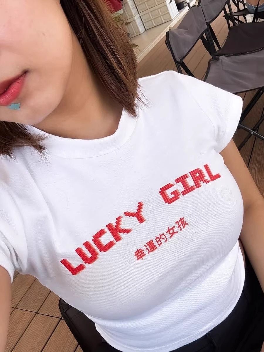 1*1纯棉 高弹力新款夏季短袖短款搭配高腰裤修身显瘦洋气上衣