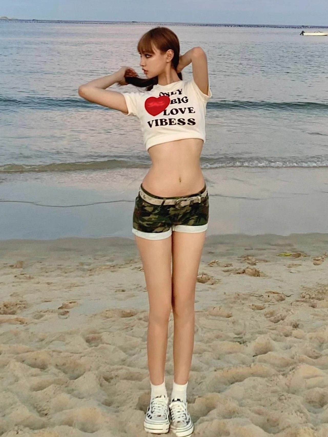 【1*1纯棉 常规款】印花正肩常规短袖 高弹力新款夏季修身显