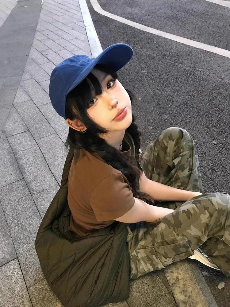 【1*1纯棉 常规款】印花正肩常规短袖 高弹力新款夏季修身显