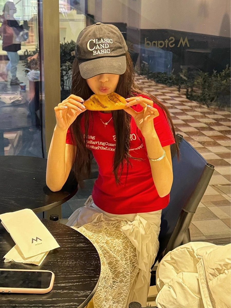 【1*1纯棉 常规款】印花正肩常规短袖 高弹力新款夏季修身显