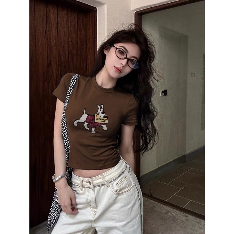 1*1纯棉 高弹力新款夏季短袖短款搭配高腰裤修身显瘦洋气上衣 1*1纯棉 高弹力新款夏季短袖短款搭配高腰裤修身显瘦洋气上衣