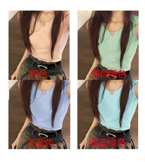 【散拿不加价】纯棉220克40支92棉8氨纶短款背心吊带t恤