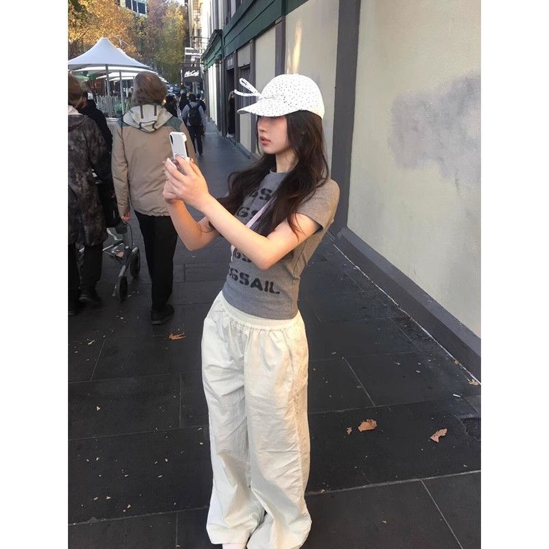 【1*1纯棉 常规款】印花正肩常规短袖 高弹力新款夏季修身显