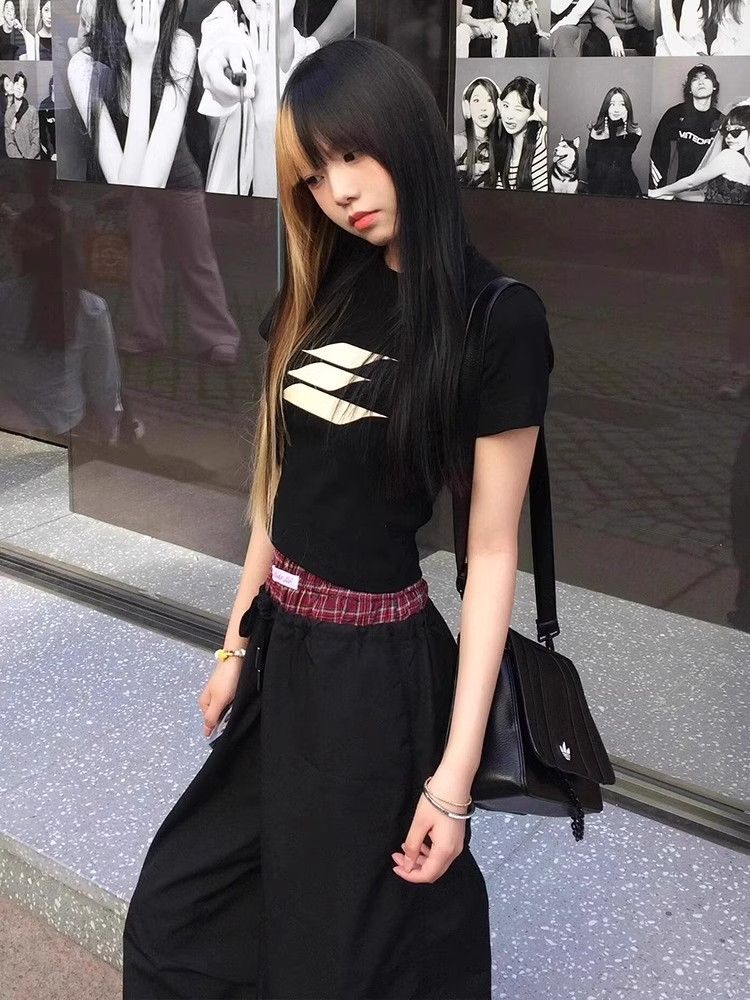 【1*1纯棉 常规款】印花正肩常规短袖 高弹力新款夏季修身显 【1*1纯棉 常规款】印花正肩常规短袖 高弹力新款夏季修身显