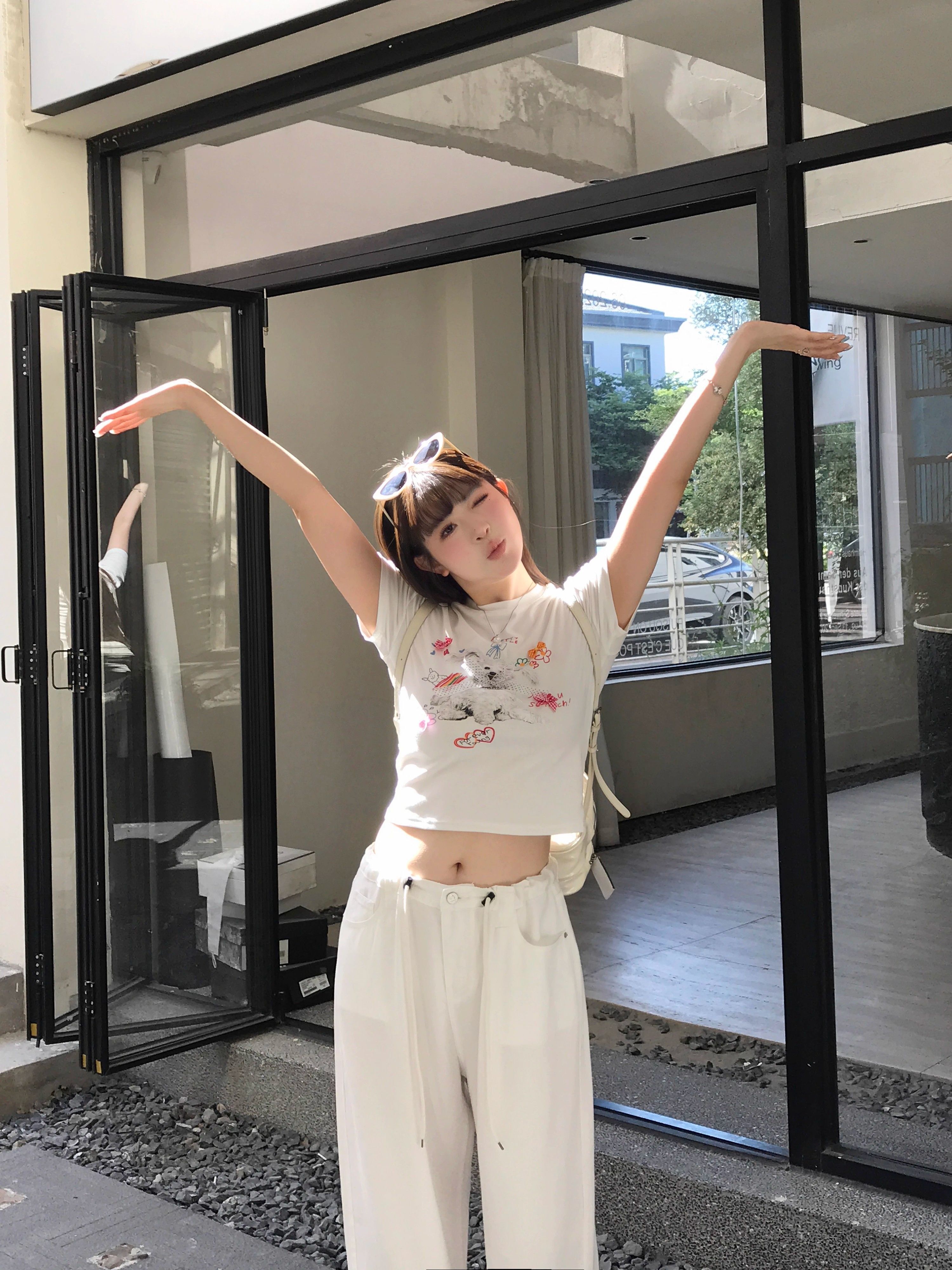 1*1纯棉 高弹力新款夏季短袖短款搭配高腰裤修身显瘦洋气上衣 1*1纯棉 高弹力新款夏季短袖短款搭配高腰裤修身显瘦洋气上衣