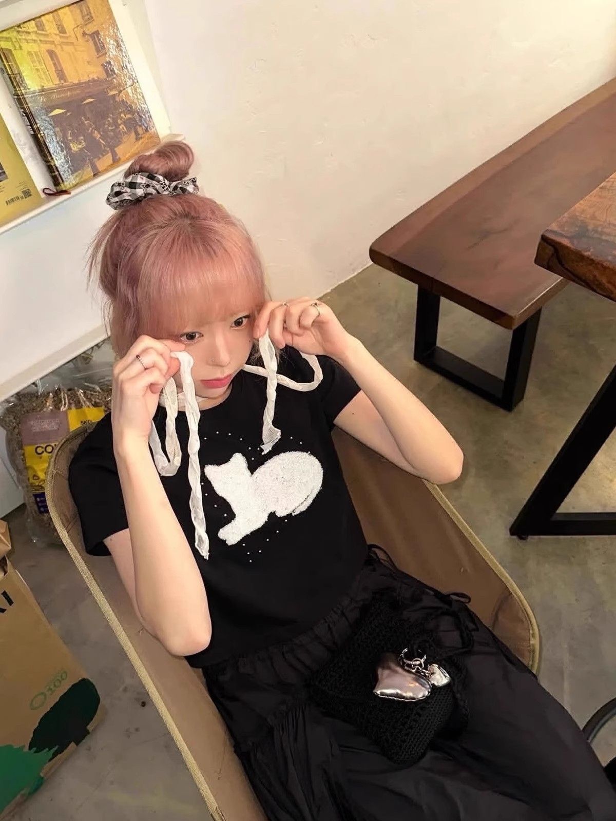 【1*1纯棉 常规款】印花正肩常规短袖 高弹力新款夏季修身显