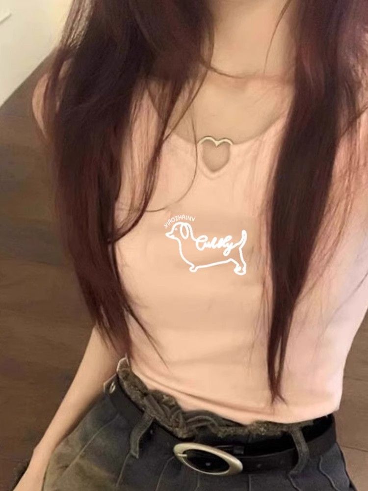 【包肩包领】夏日多巴胺穿搭无袖t恤美式短款辣妹修身显瘦小背心 【包肩包领】夏日多巴胺穿搭无袖t恤美式短款辣妹修身显瘦小背心