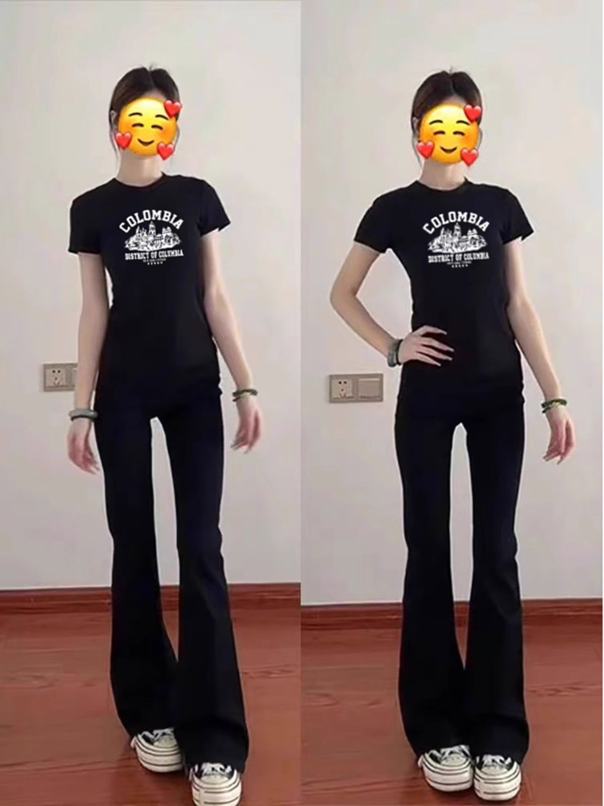 【1*1纯棉 常规款】印花正肩常规短袖 高弹力新款夏季修身显 【1*1纯棉 常规款】印花正肩常规短袖 高弹力新款夏季修身显