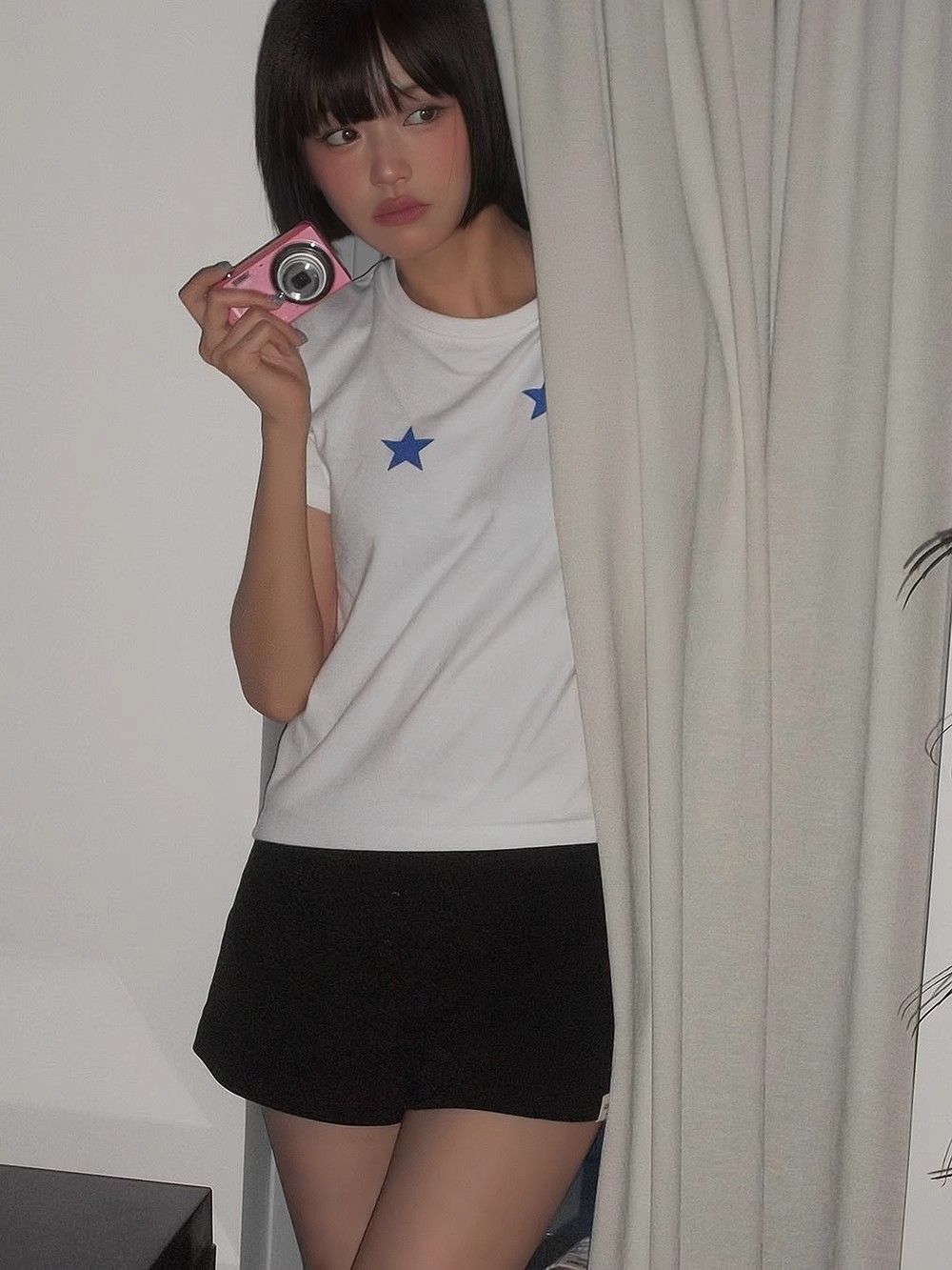 【1*1纯棉 常规款】印花正肩常规短袖 高弹力新款夏季修身显