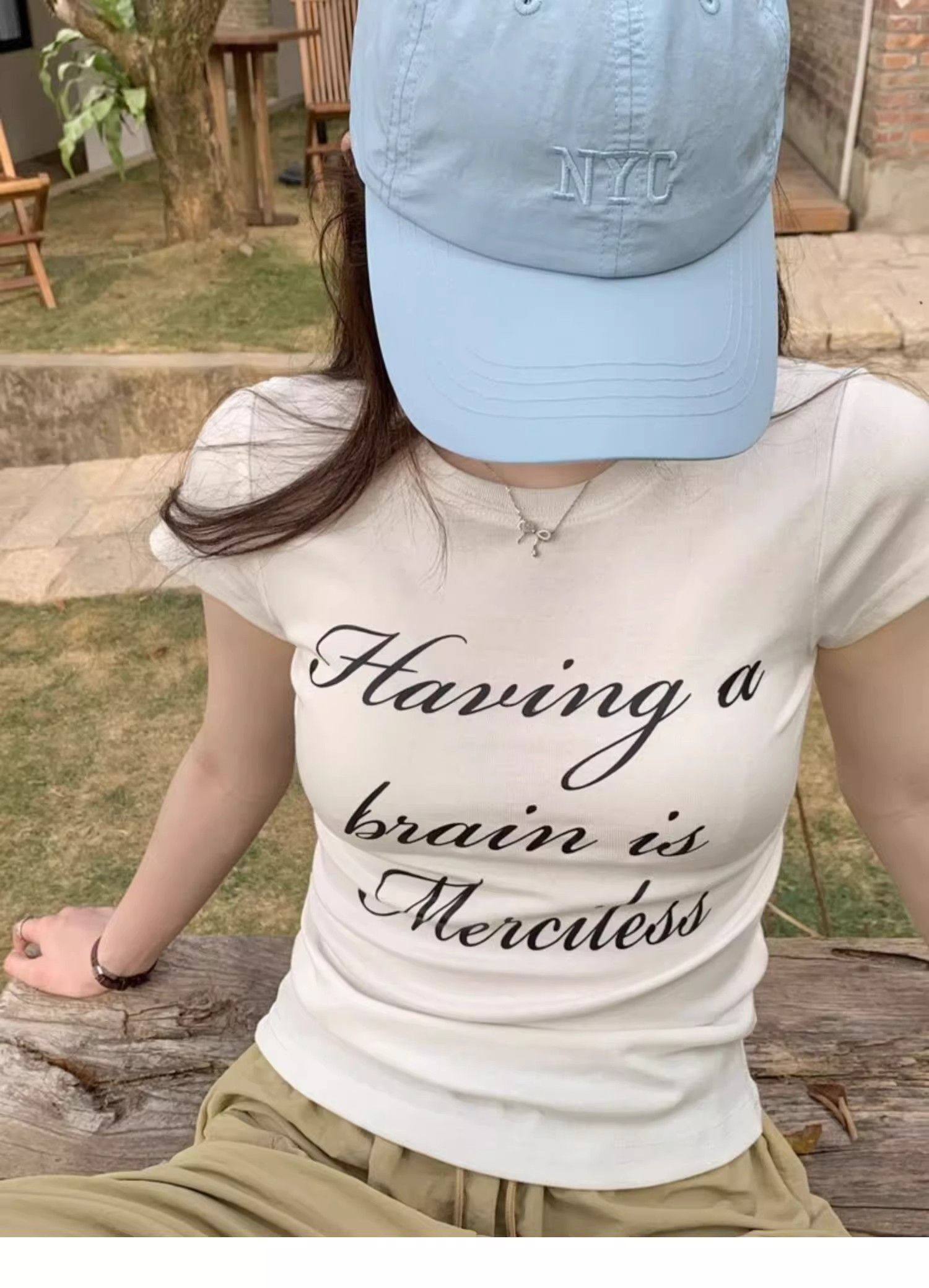 【1*1纯棉 常规款】印花正肩常规短袖 高弹力新款夏季修身显 【1*1纯棉 常规款】印花正肩常规短袖 高弹力新款夏季修身显