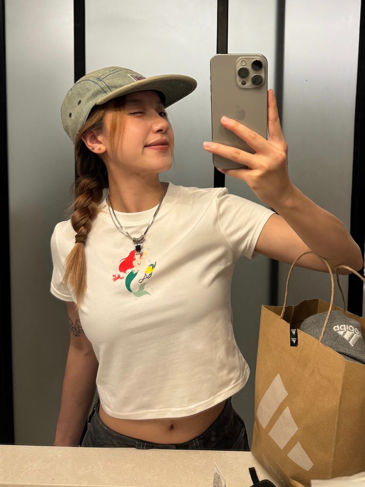 1*1纯棉 高弹力新款夏季短袖短款搭配高腰裤修身显瘦洋气上衣