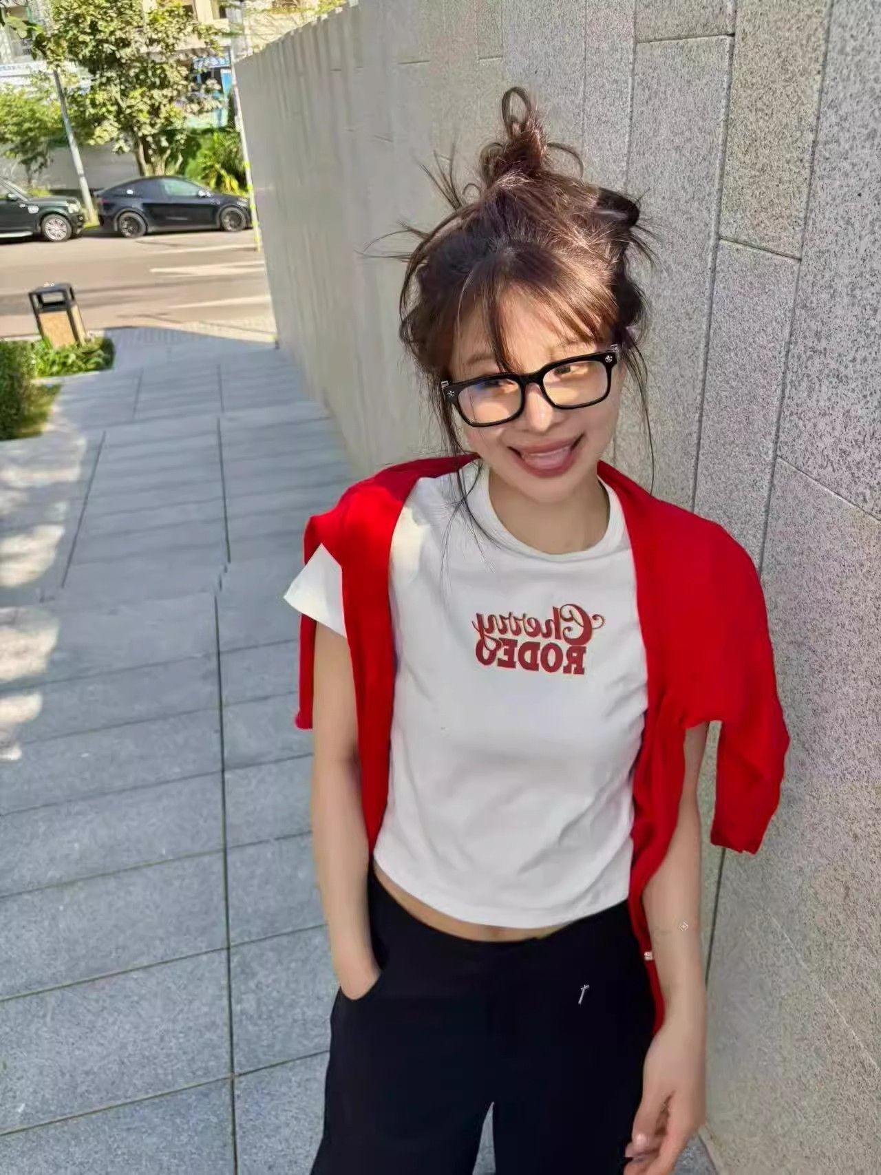 1*1纯棉 高弹力新款夏季短袖短款搭配高腰裤修身显瘦洋气上衣