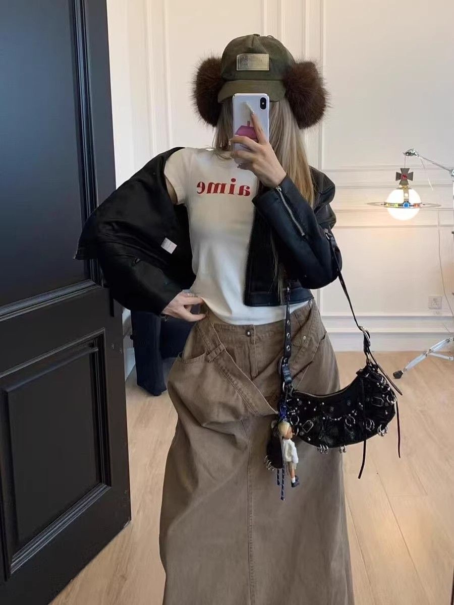 【1*1纯棉 常规款】印花正肩常规短袖 高弹力新款夏季修身显