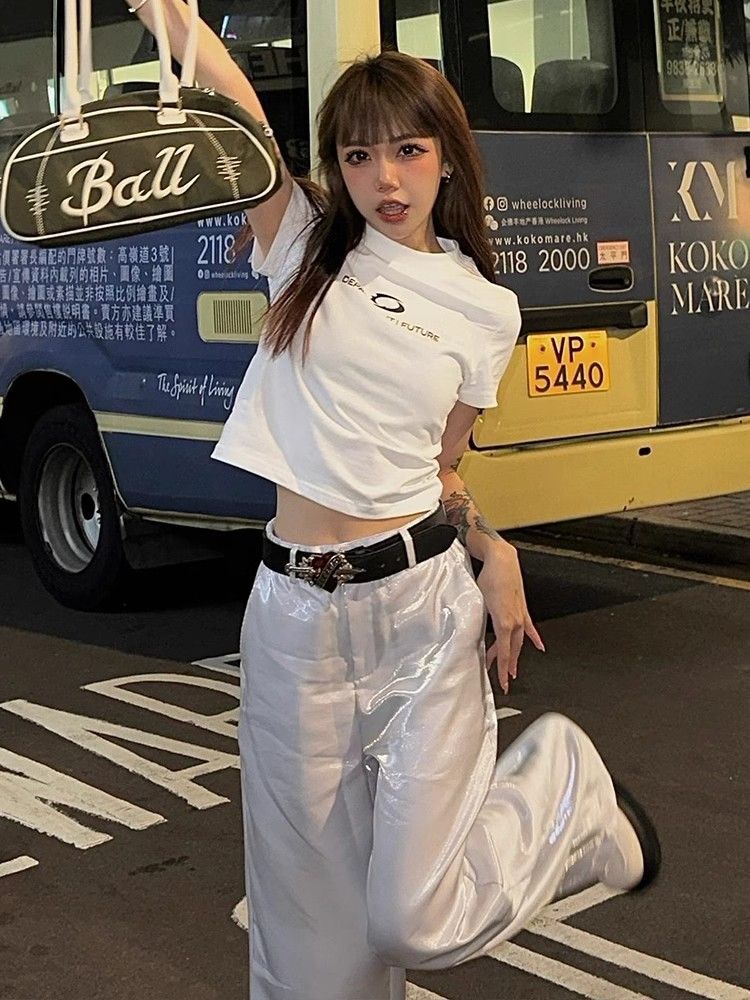 【1*1纯棉 常规款】印花正肩常规短袖 高弹力新款夏季修身显 【1*1纯棉 常规款】印花正肩常规短袖 高弹力新款夏季修身显