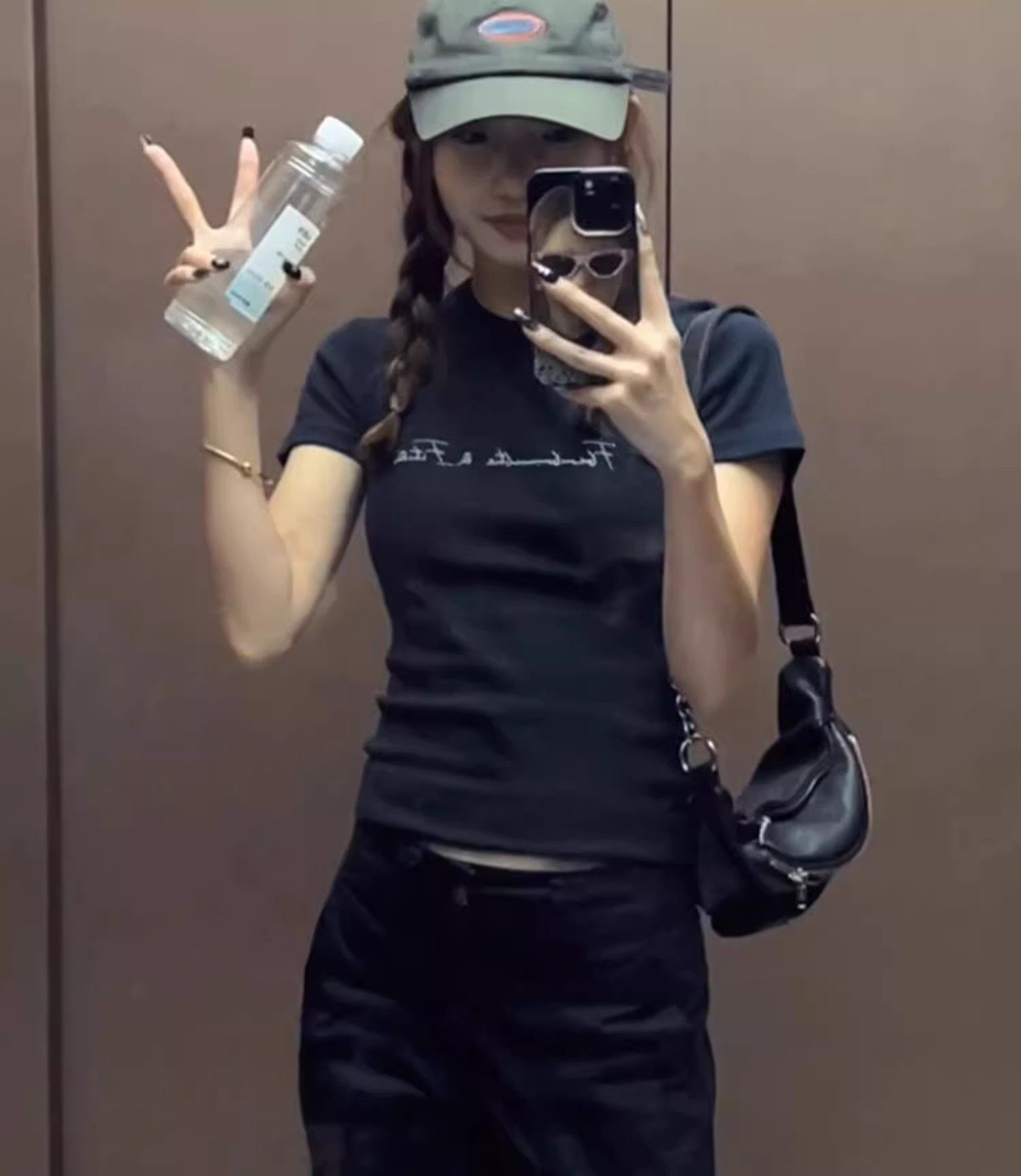 【1*1纯棉 常规款】印花正肩常规短袖 高弹力新款夏季修身显