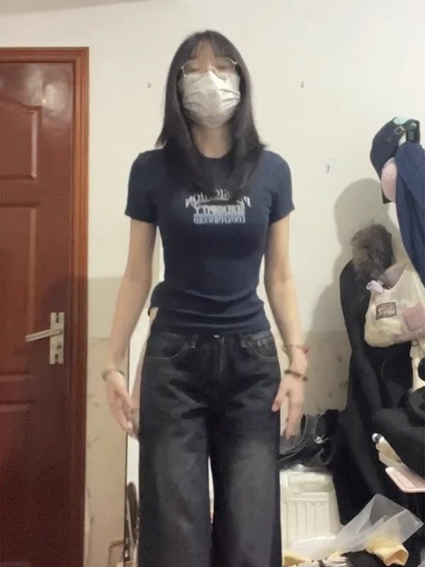 【1*1纯棉 常规款】印花正肩常规短袖 高弹力新款夏季修身显