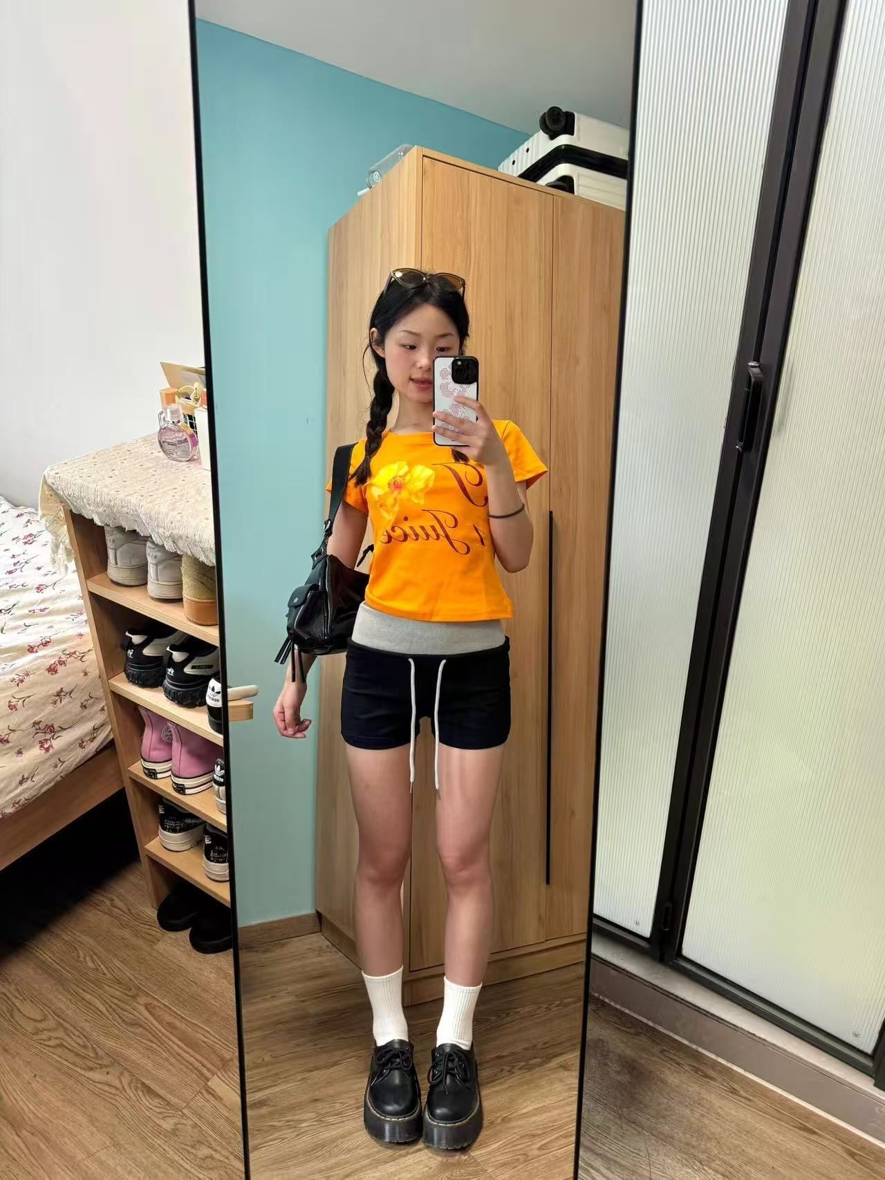 【1*1纯棉 常规款】印花正肩常规短袖 高弹力新款夏季修身显