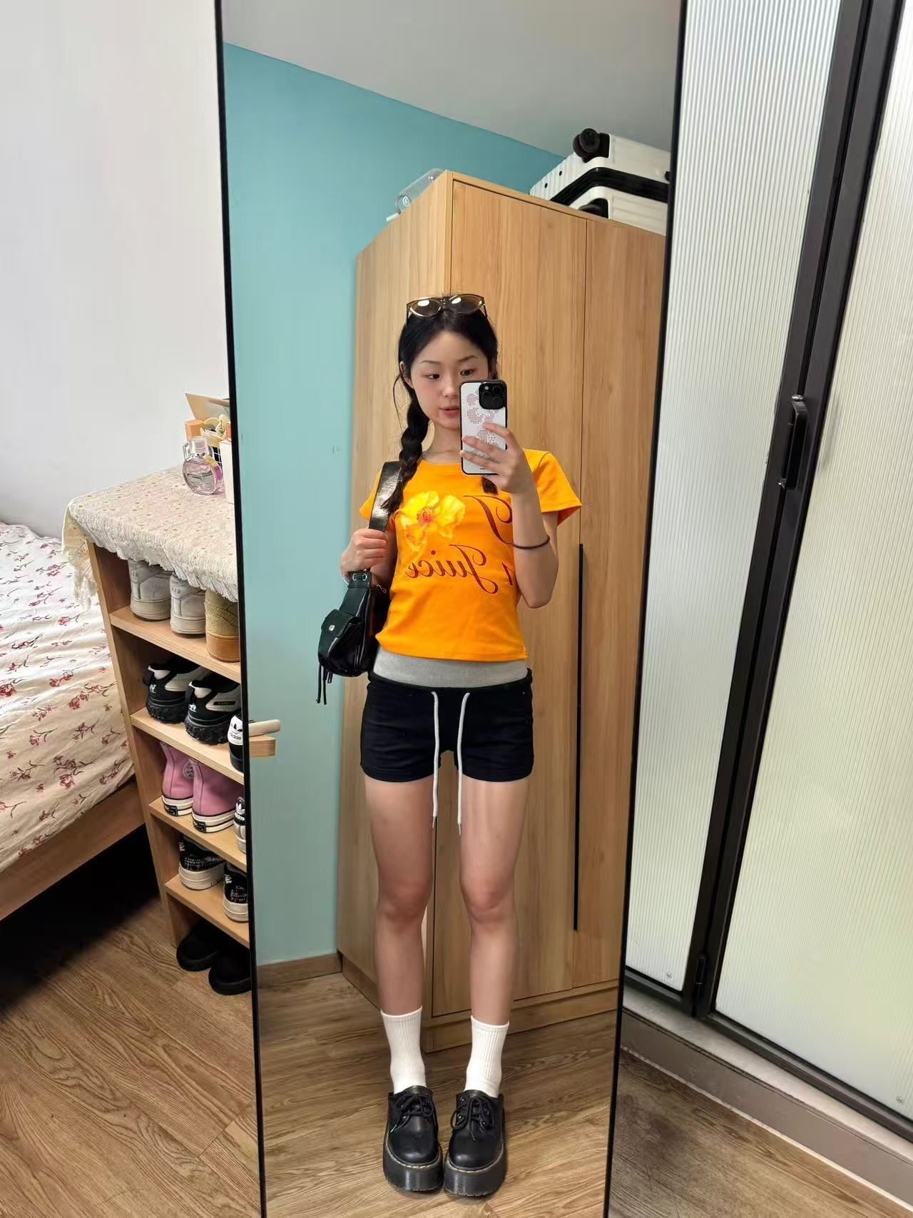 【1*1纯棉 常规款】印花正肩常规短袖 高弹力新款夏季修身显