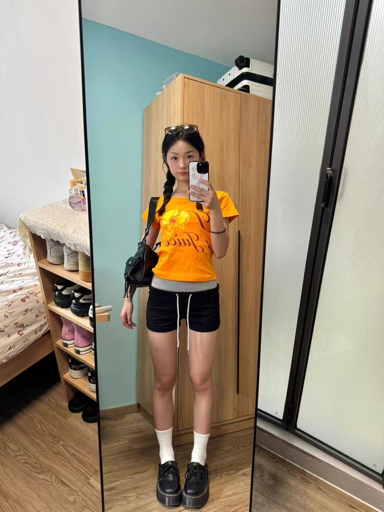 【1*1纯棉 常规款】印花正肩常规短袖 高弹力新款夏季修身显