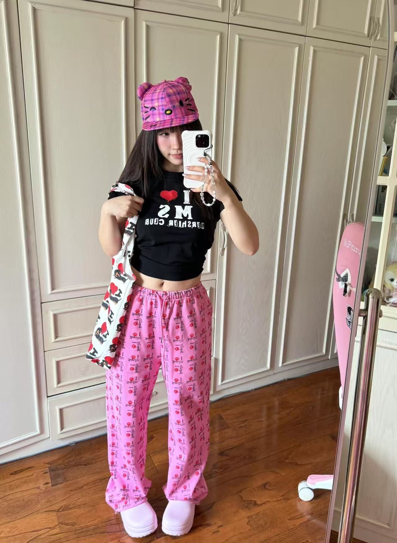 【1*1纯棉 常规款】印花正肩常规短袖 高弹力新款夏季修身显